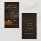 Visite Carte de notaire d'échelle de justice d'avocats (Devant / Derrière)