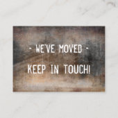 Visite Carte de notification marron gris grunge Nous avon (Dos)