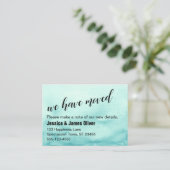 Visite Carte de notification Ombre sarcelle Aquarelle (Debout devant)