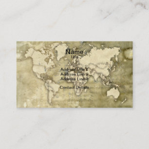Visite Carte de papier usée du monde