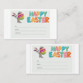 Visite Carte de Pâques heureux lapin de Pâques (Devant / Derrière)