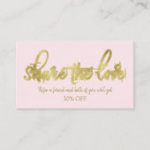 Visite Carte de parrainage calligraphiée stylée Réferer u (Devant)