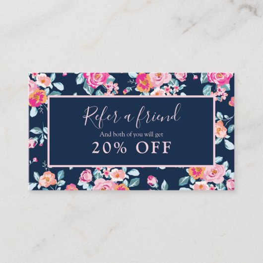 Visite Carte de parrainage Fleurs de roses roses (Devant)