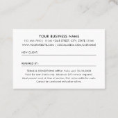 Visite Carte de parrainage Logo Moderne Blanc cassé (Dos)