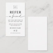 Visite Carte de parrainage modifiable pour entreprise Réf (Devant / Derrière)