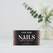 Visite Carte de parties scintillant Gold Nails (Debout devant)