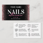 Visite Carte de parties scintillant Gold Nails (Devant / Derrière)