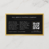 Visite Carte de peintre en bâtiment Code QR Métal Or (Dos)