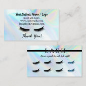 Visite Carte de perforation Lash Extension Filler Loyalty (Devant / Derrière)