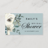 VISITE CARTE DE PLACE DE MARIAGE FLEURALE BLANC IVOIRE DO (Dos)