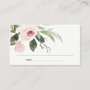 VISITE CARTE DE PLACE FÊTE DES MARIÉES ROSE ROSE BLANC SU