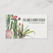VISITE CARTE DE PLACE MARIAGE GRAY ROSE FLORAL DESERT (Dos)