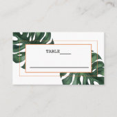 Visite Carte de place Tropical Palm Leaf Monstera (Devant)