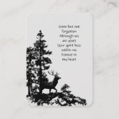 Visite Carte de poche mémoire Masculine Cerf (Dos)