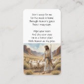 Visite Carte de poche mémorial Lord Shepherd (Dos)