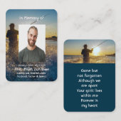 Visite Carte de poche Memorial Pêcheur de vol d'océan (Devant / Derrière)