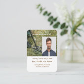 Visite Carte de poche mémoriale Détection du métal (Debout devant)