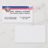 Visite carte de police d'assistant du shérif de police (Devant / Derrière)