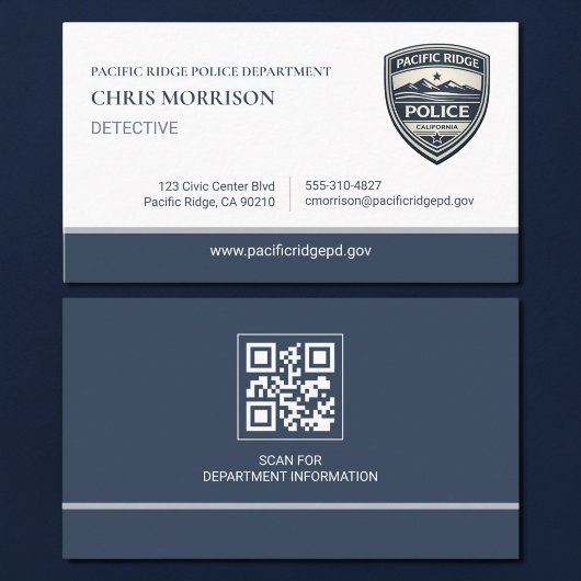 Visite Carte de police QR Code de maintien de l'ordre