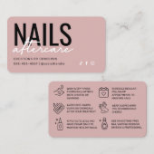 Visite Carte de post-soins des ongles neutres (Devant / Derrière)