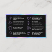 Visite Carte de postsoins Holographique Waxing (Dos)