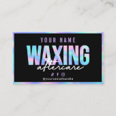 Visite Carte de postsoins Holographique Waxing (Devant)