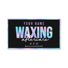 Carte de postsoins Holographique Waxing