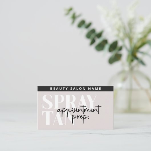 Visite Carte de préparation de bronzage moderne modifiabl (Debout devant)