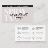 Visite Carte de préparation de bronzage moderne modifiabl (Devant / Derrière)