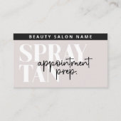 Visite Carte de préparation de bronzage moderne modifiabl (Devant)