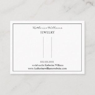 Visite Carte de présentation de barrette Simple Blanc Ba