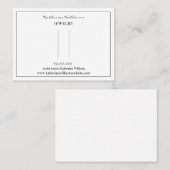 Visite Carte de présentation de barrette Simple Blanc| Ba (Devant / Derrière)