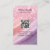 Visite Carte de présentation de bijoux à dégradé rose élé (Dos)