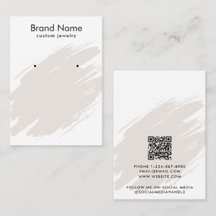 Visite Carte de présentation de bijoux à l'aquarelle marr