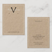 Visite Carte de Présentation de Bijoux à Monogramme Minim (Devant / Derrière)