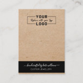 Visite Carte de présentation de bijoux avec logo kraft (Devant)