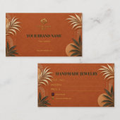 Visite Carte de présentation de bijoux boho en terre cuit (Devant / Derrière)