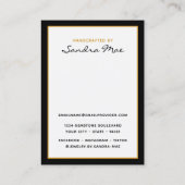 VISITE CARTE DE PRÉSENTATION DE BIJOUX DE BOUCLES D'OREIL (Dos)