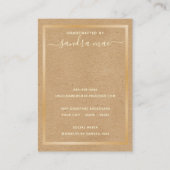 Visite Carte de Présentation de Bijoux de Boucles d'Oreil (Dos)