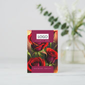 Visite Carte de présentation de bijoux de roses Boucles d (Debout devant)
