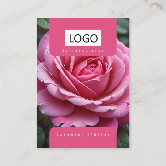 Visite Carte de présentation de bijoux de roses Boucles d (Devant)