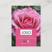 Visite Carte de présentation de bijoux de roses Boucles d (Dos)