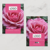 Visite Carte de présentation de bijoux de roses Boucles d (Devant / Derrière)