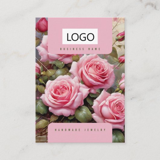 Visite Carte de présentation de bijoux de roses Boucles d (Devant)