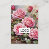 Visite Carte de présentation de bijoux de roses Boucles d (Dos)