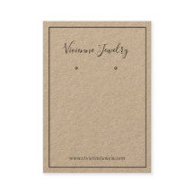 Carte de présentation de bijoux de typographie per