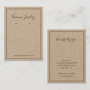 Visite Carte de présentation de bijoux de typographie per