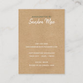 Visite Carte de Présentation de Bijoux en Art Floral Pers (Dos)