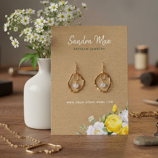 Visite Carte de Présentation de Bijoux en Art Floral Pers