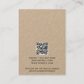 Visite Carte de présentation de bijoux en kraft minimalis (Dos)
